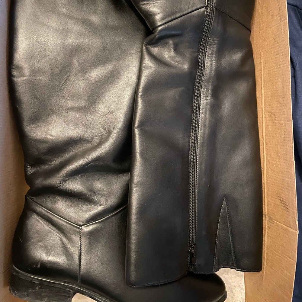Calf high black boots